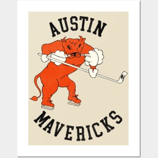 Defunct Austin Mavericks Hockey Team Posters and Art